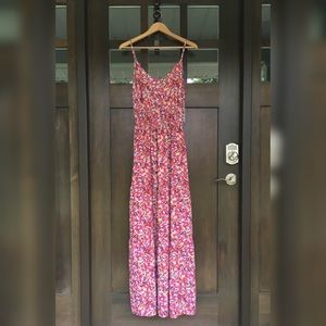 AQUA NEW Floral Maxi Sundress Strap Dress Summer